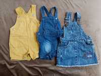 Набір сарафанчик комбінезон джинсовий для дівчинки 9-12 місяців
