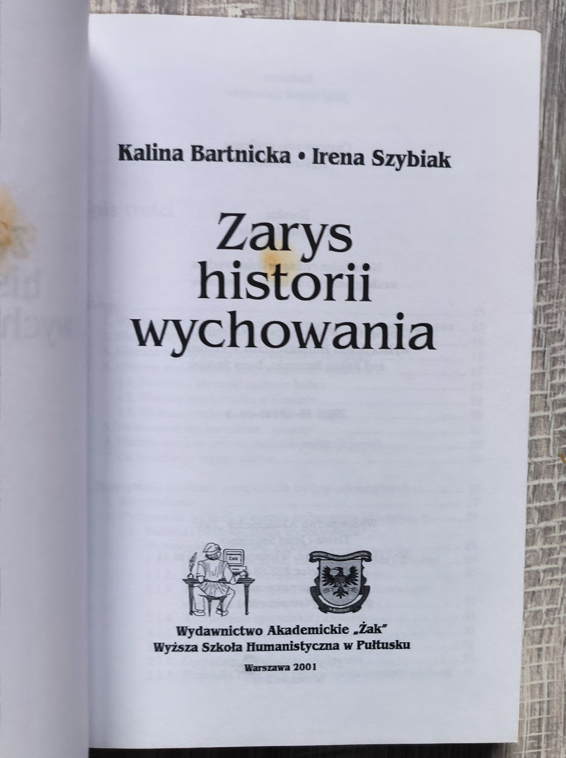 Zarys historii wychowania Bartnicka