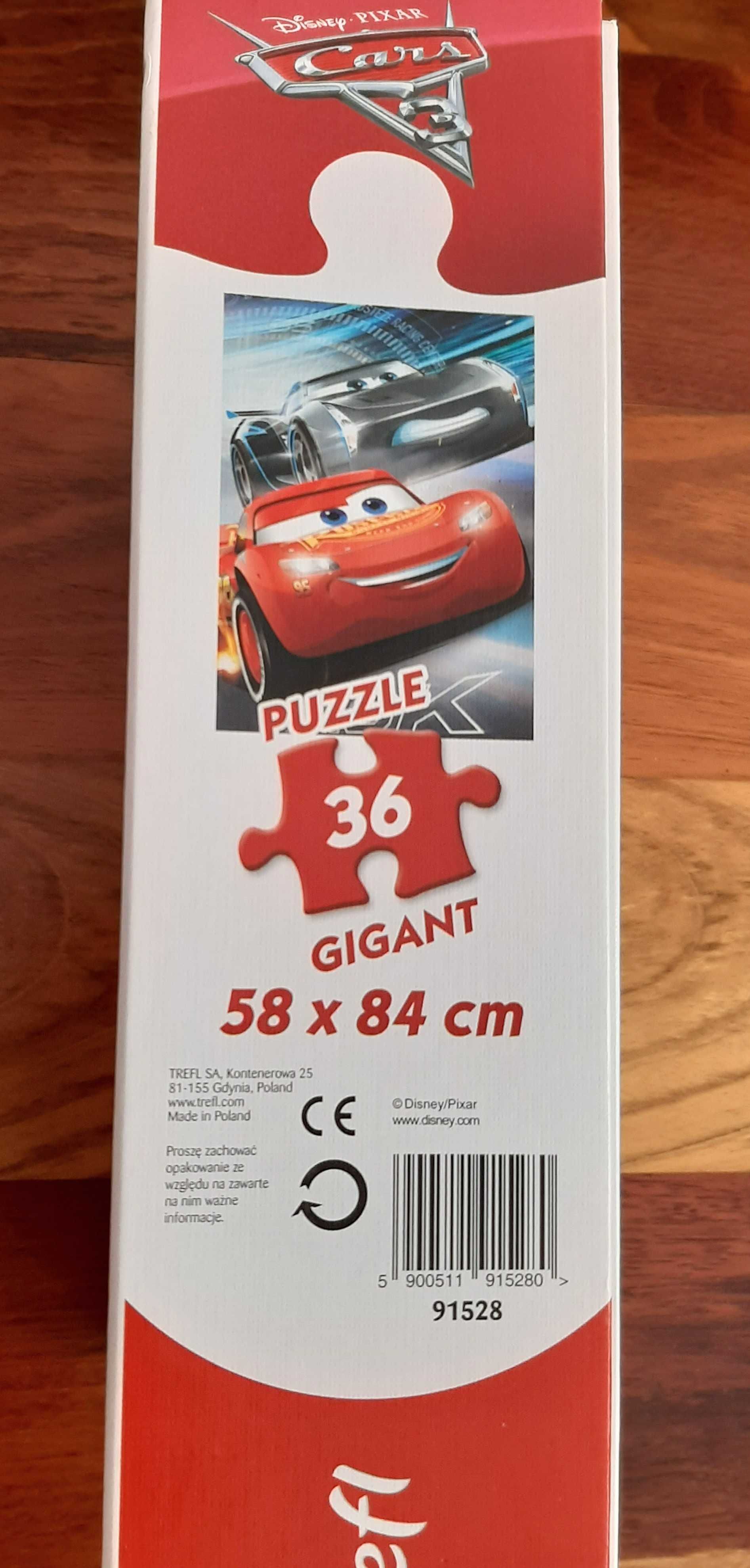Puzzle dla dzieci Cars, wiek 3+