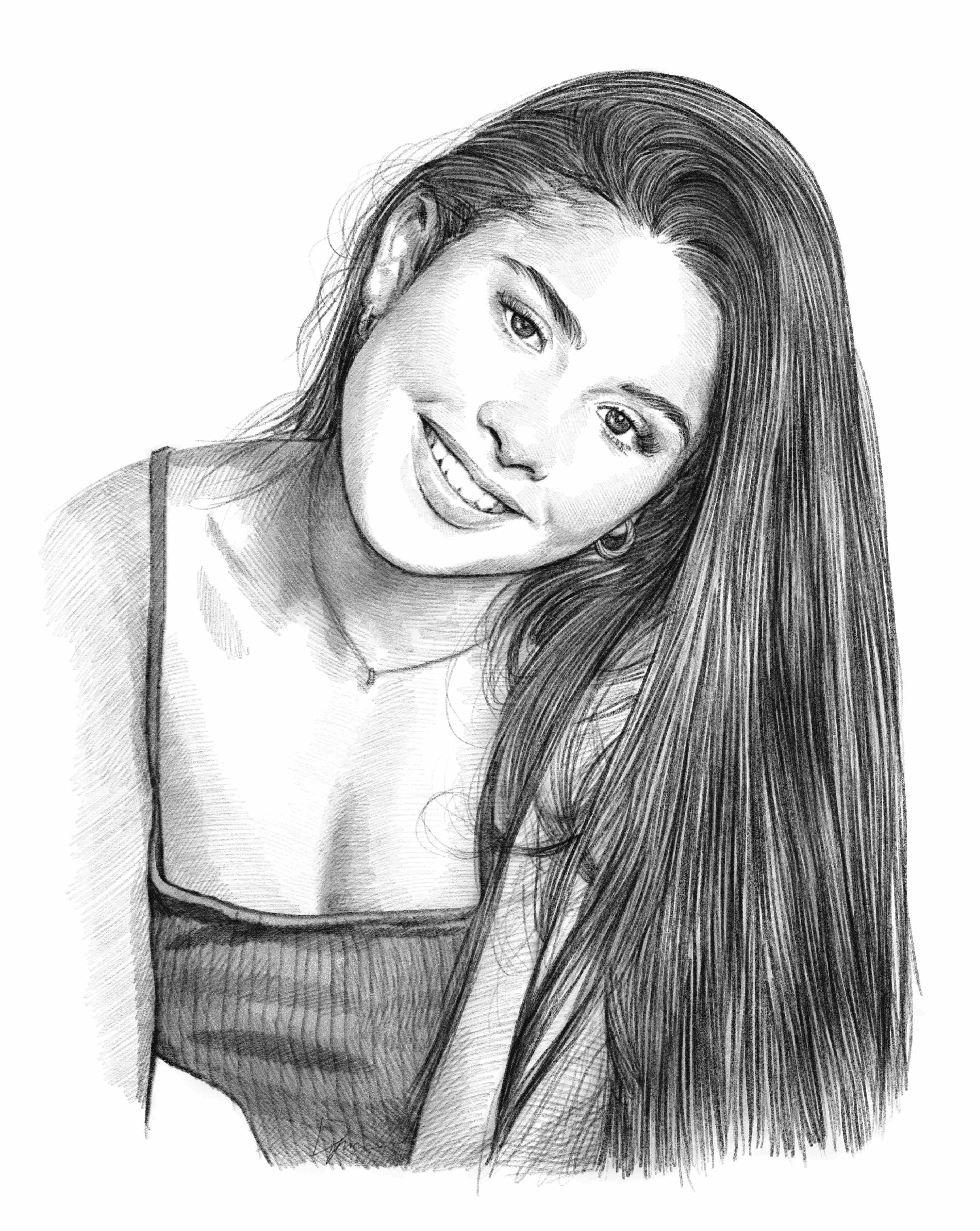 Desenho de Retratos a Grafite e Carvão a partir da sua foto