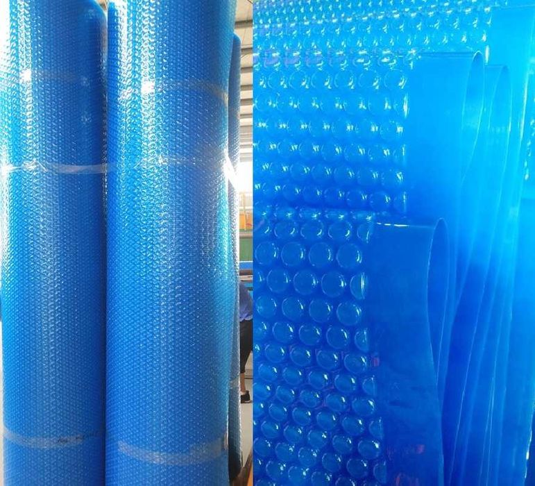 Pokrywa solarna  basenowa  3 mx 3 m gruba 400 mikronów kolor niebieski