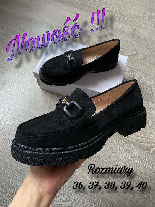 Modne mokasyny na grubszej podeszwie