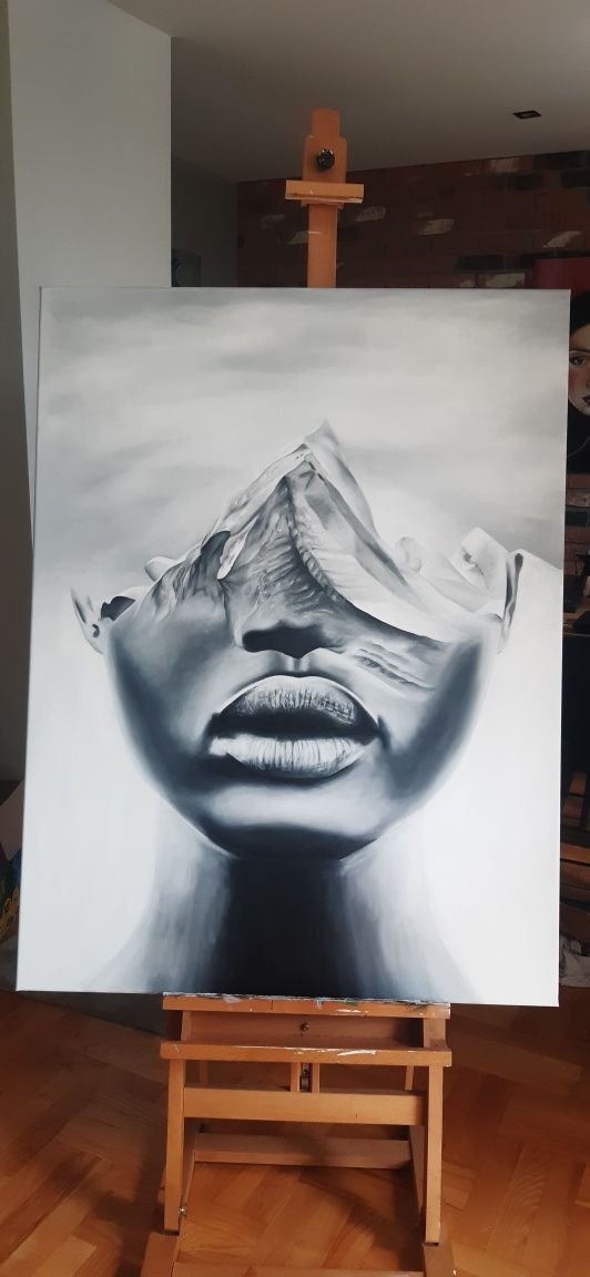 Portret inspirowany twórczością Antonio Mora.