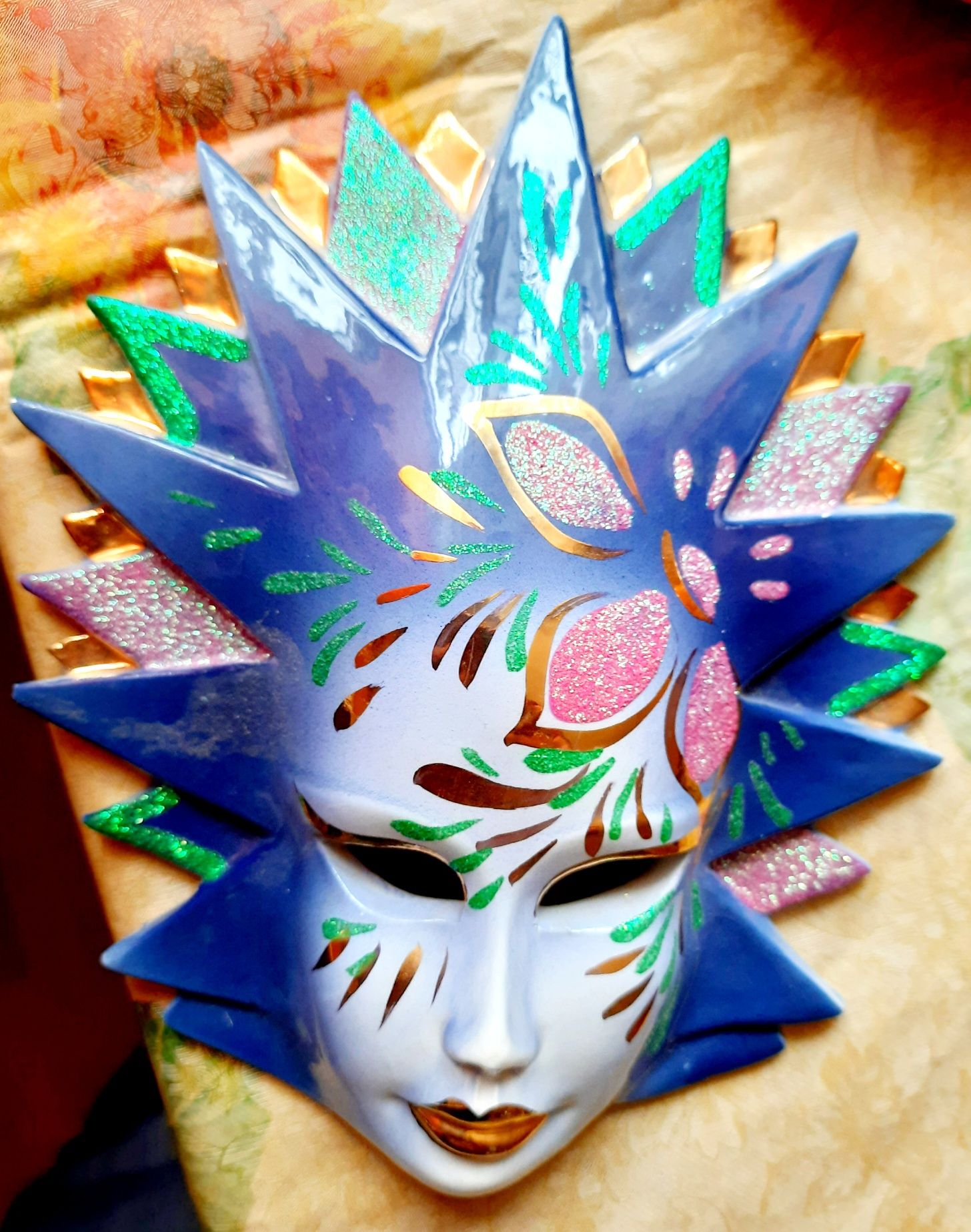 Вишукана нова венеціанська маска на стіну, подарунок на Новий рік