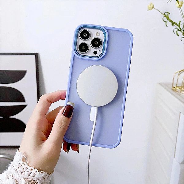 Magnetyczne etui z MagSafe Color Matte Case do iPhone 14 Plus - zielon