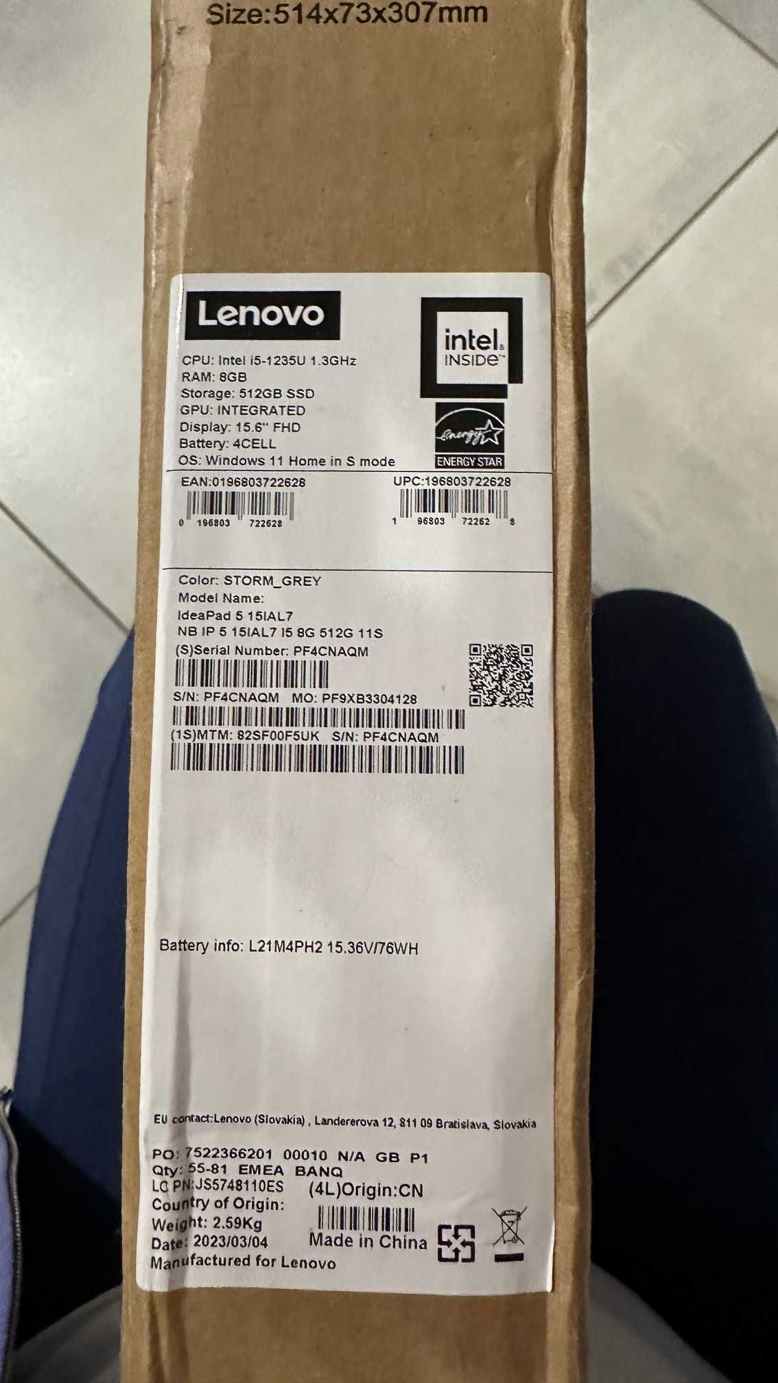 LENOVO  Ideapad 5-14 i5-1235U 8GB 512GB SSD- NOWY