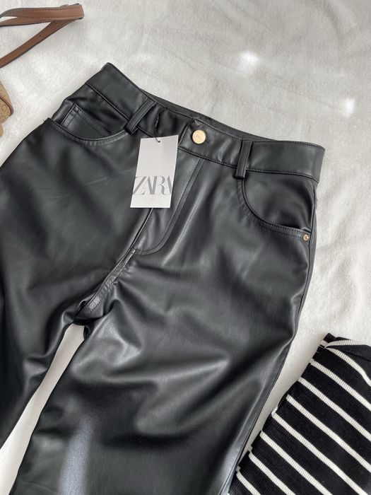 Штани під шкіру від zara модель мом 32,34,36