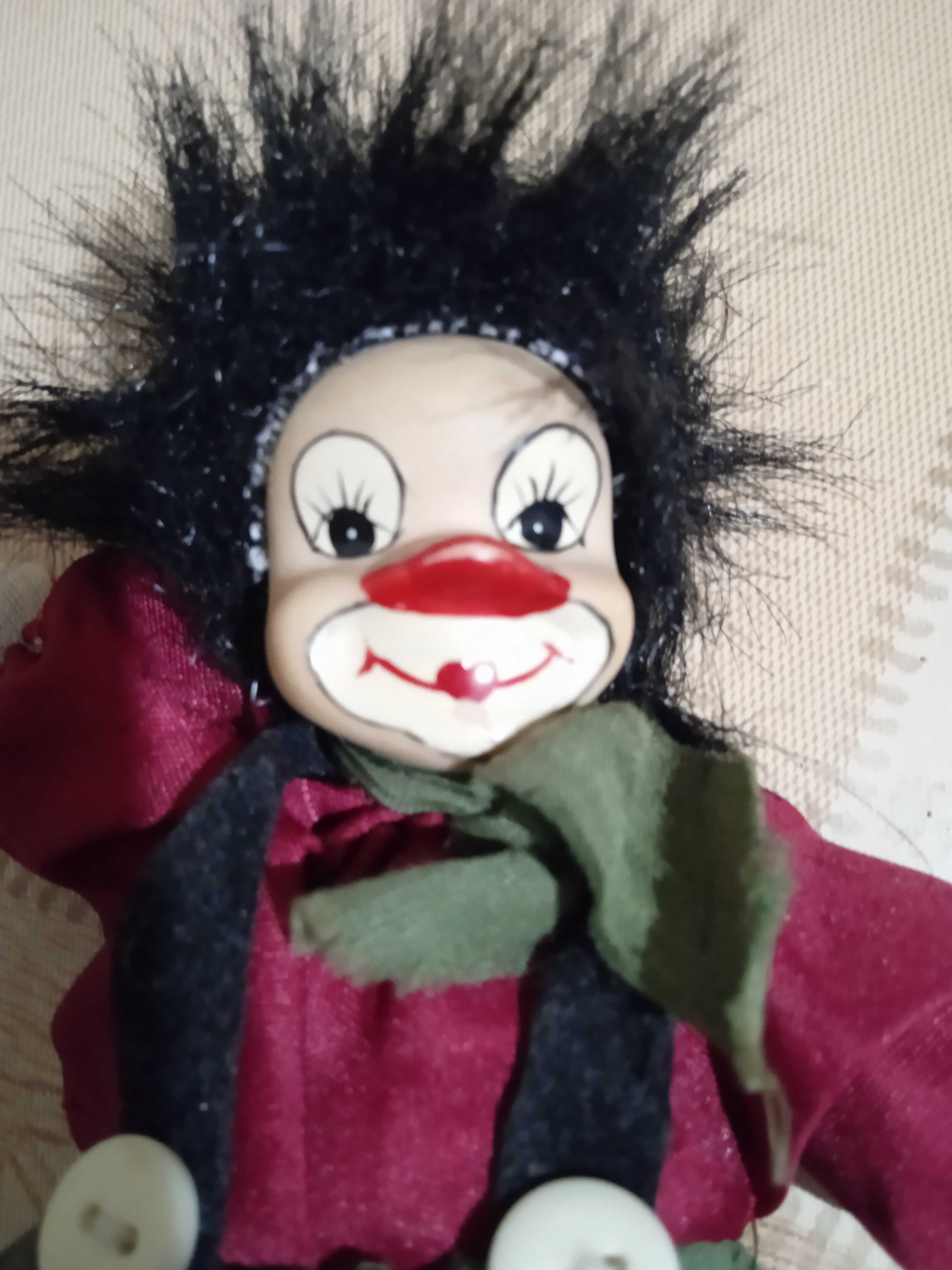 Керамическая винтажная фарфоровая кукла клоун ГДР