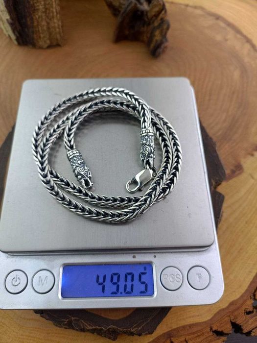 Срібний чоловічий ланцюг Колос . Мужская, женская серебряная цепочка