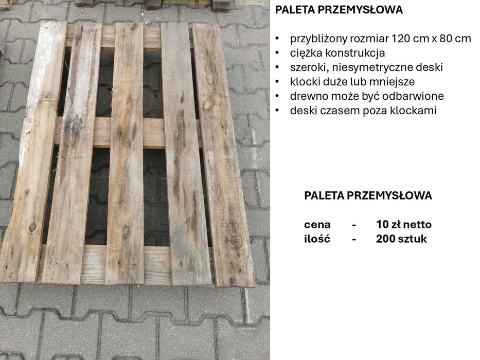 Sprzedam palety przemysłowe