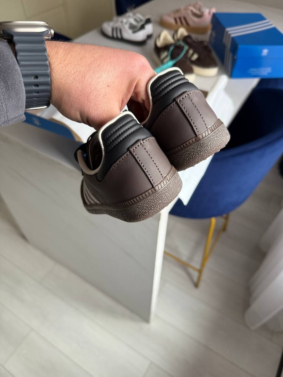 р36-40 Кросівки adidas samba brown beige