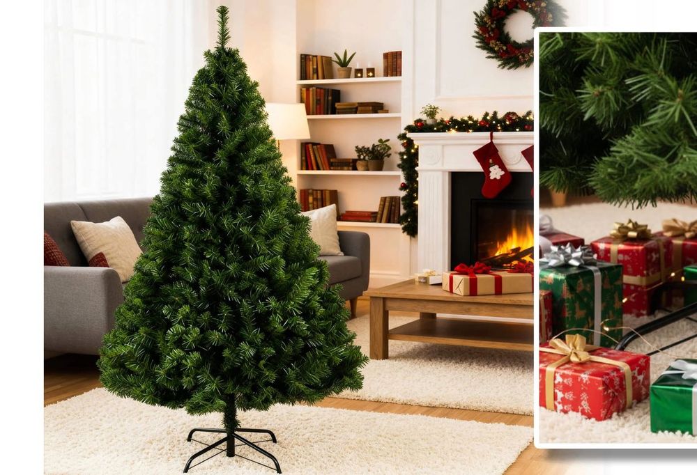 Choinka Sztuczna Jak Żywa Sosna Zielona Świąteczna Jodła 180Cm okazja