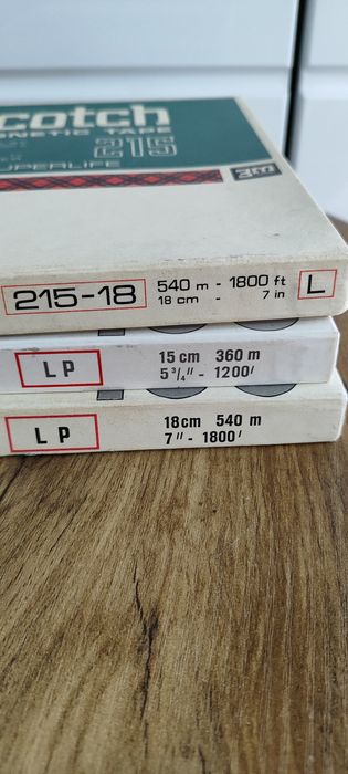 Taśmy magnetofonowe scotch magbetic tape 3 sztuki