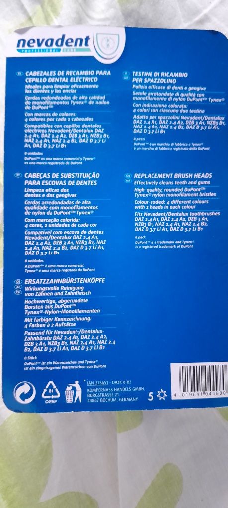 Cabeças de substituição para escova de dentes elétrica