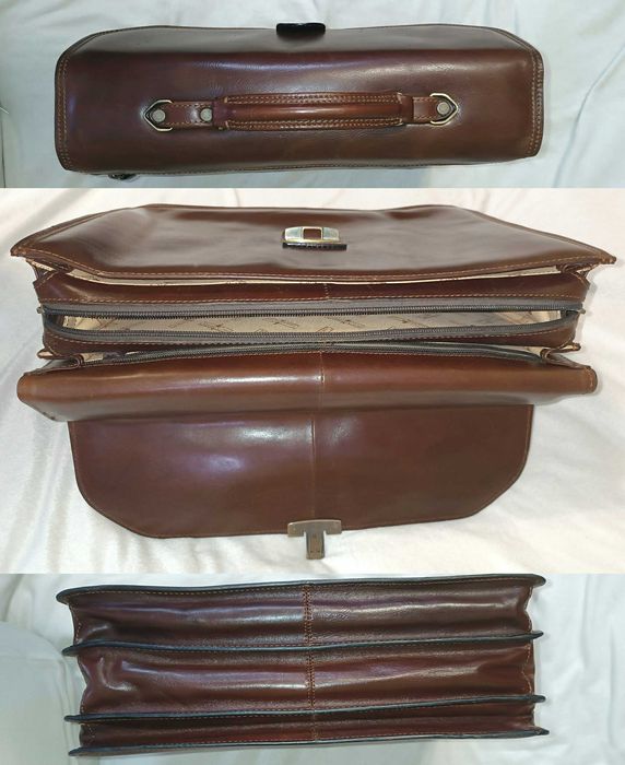 Портфель Gianni Conti Италия кожаный оригинал ручной работы большой