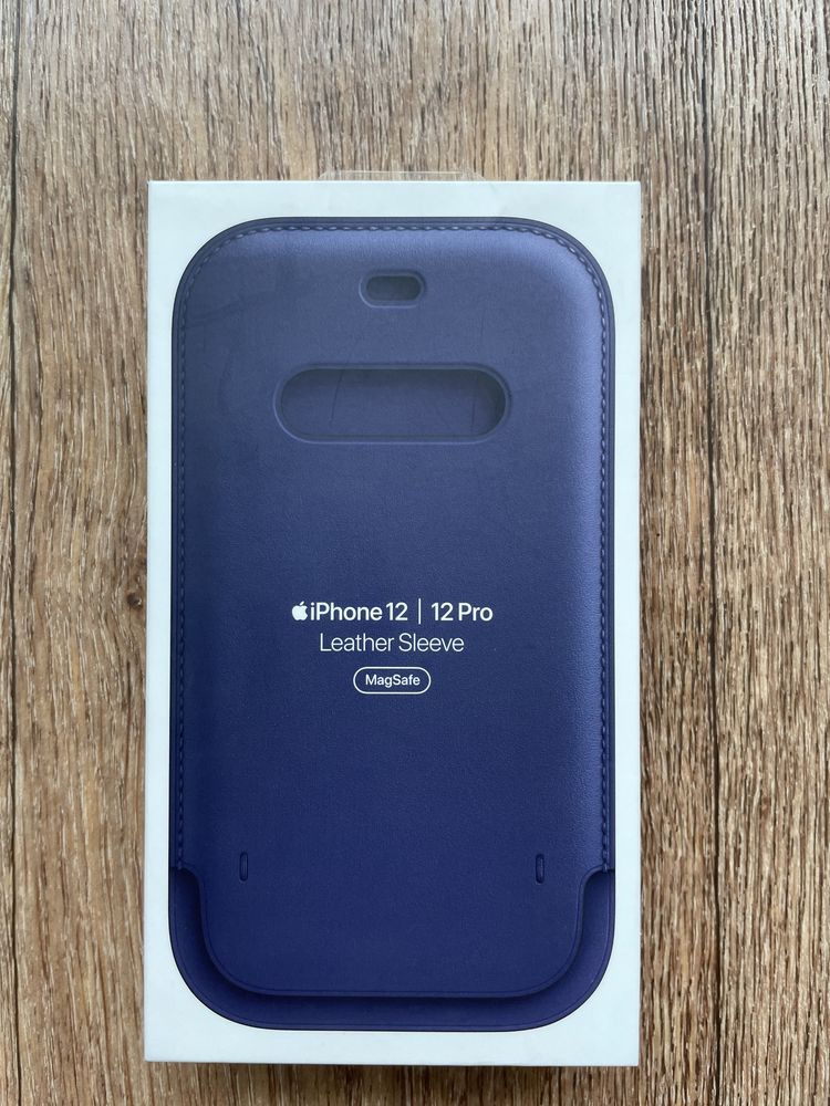 Кожаный Apple Leather Sleeve Baltic Blue Iphone 12/12 pro