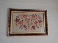 Quadro Decorativo em Tela com Rosas.