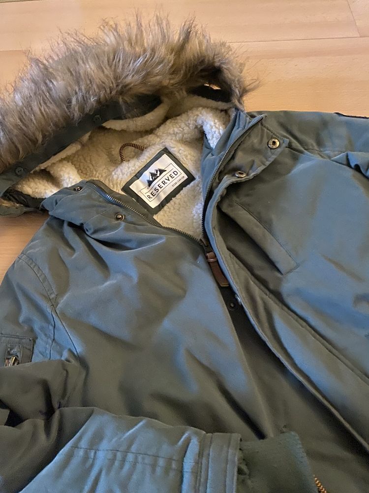 Kurtka parka zimowa chlopieca 146