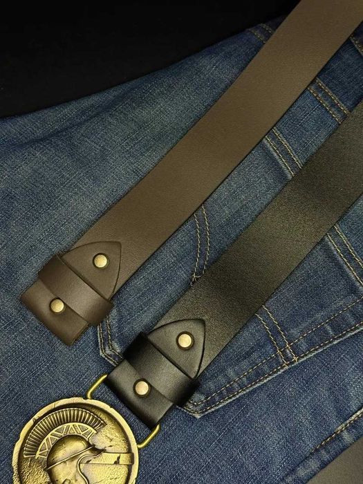 Ремінь з пряжкою Центурион латунь bb37 Мужской ремень ручной работы