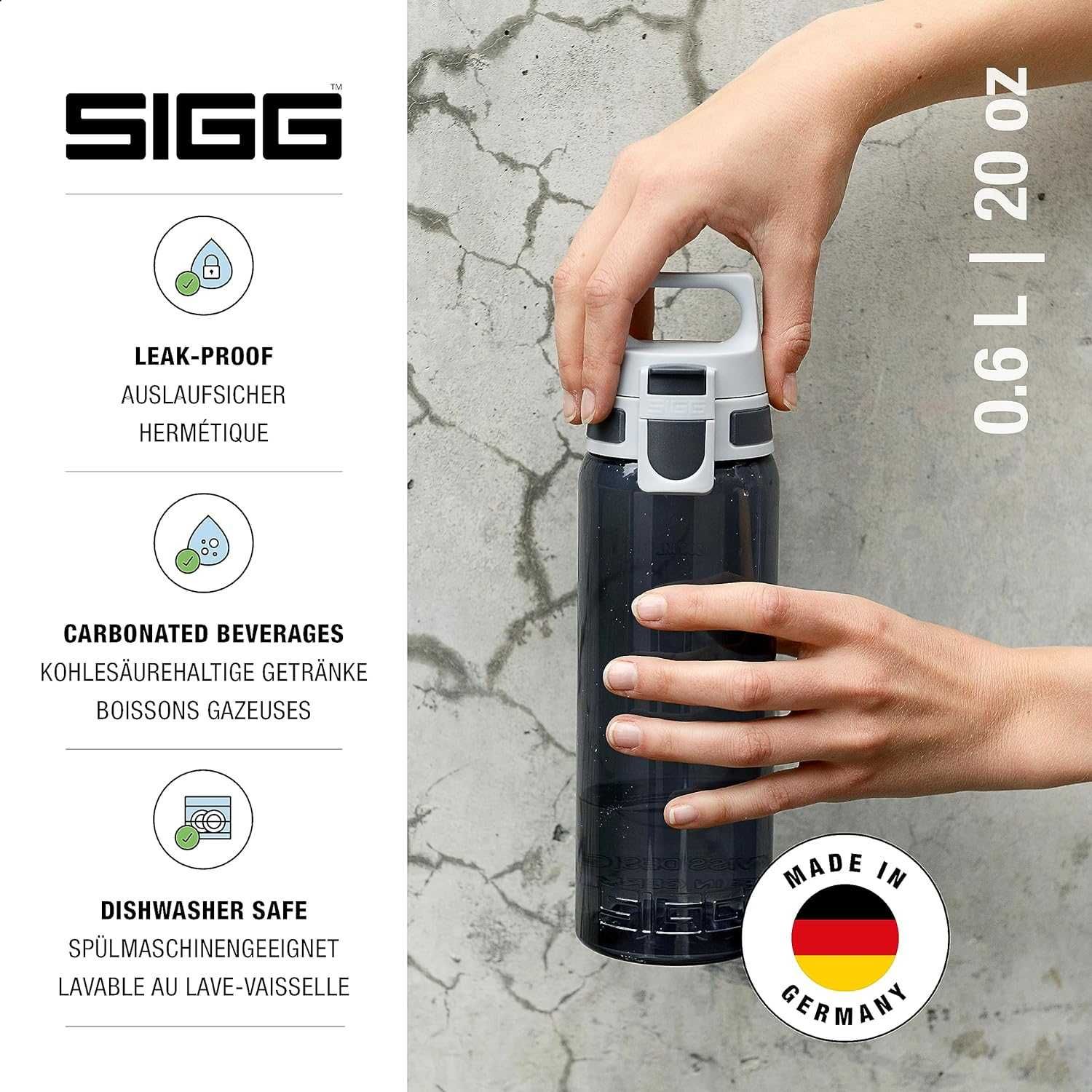 SIGG 600ml bidon butelka antracyt tritan Total Color w298