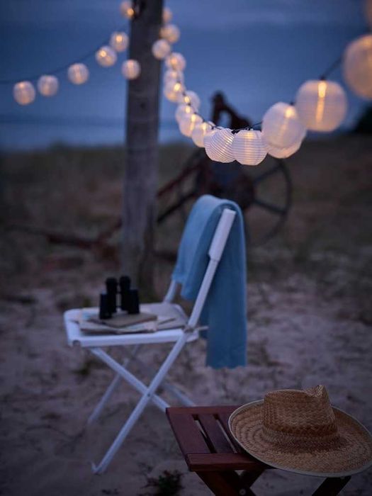 SOLVINDEN Girlanda LED, 12 lampek, zewnętrzne/na baterie biały