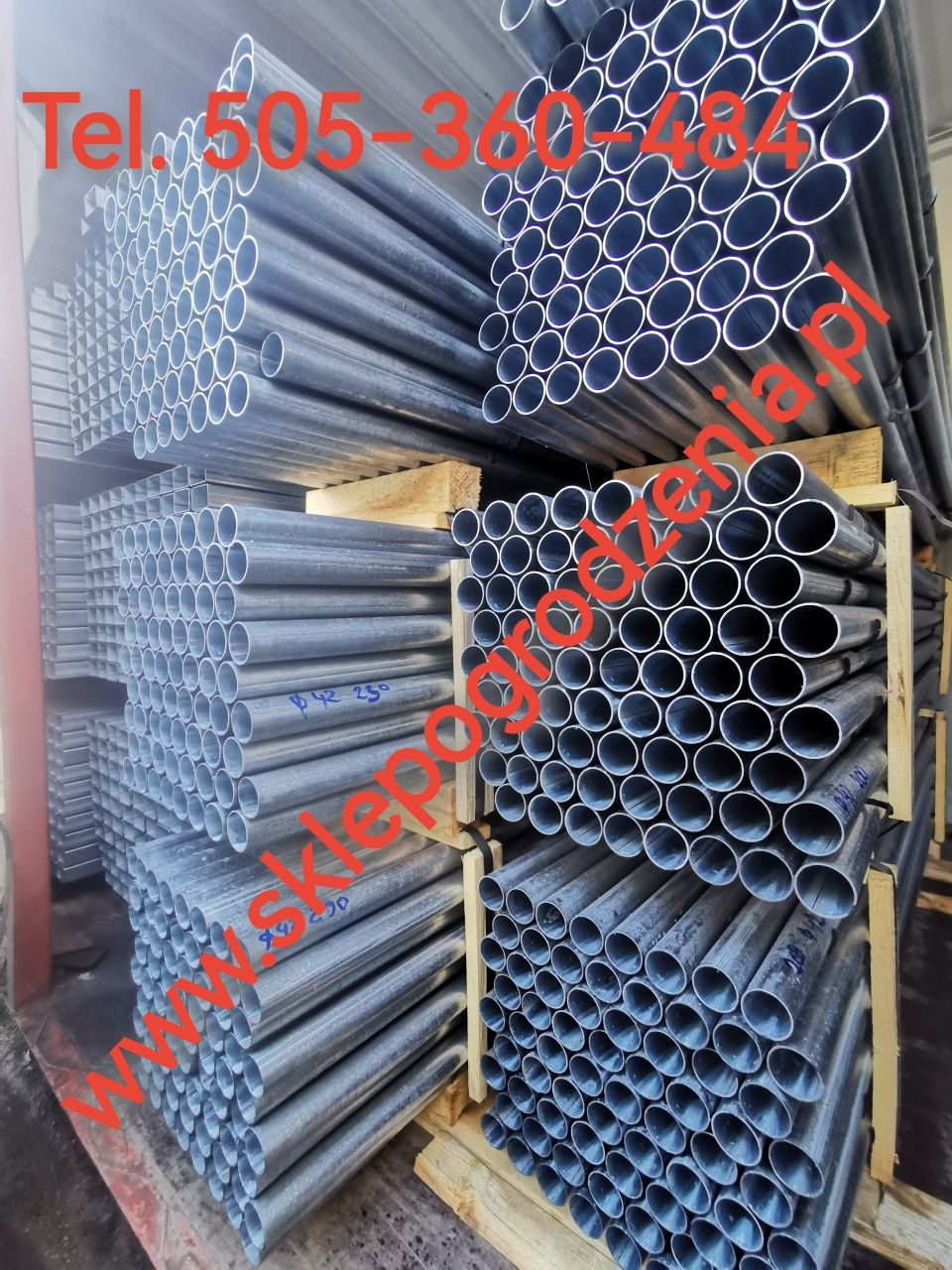 Słupek rura fi42 1,5mm 230cm ocynk, rurka słupek do siatki