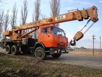 Услуги автокрана Камаз 53213 КС4572, 20 т., длинна стрелы 22 метра
