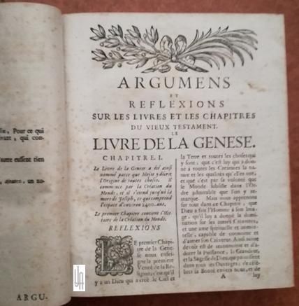 Argumens Et Reflexions Sur Les Livres Et Sur Les Chapitres de la Saint