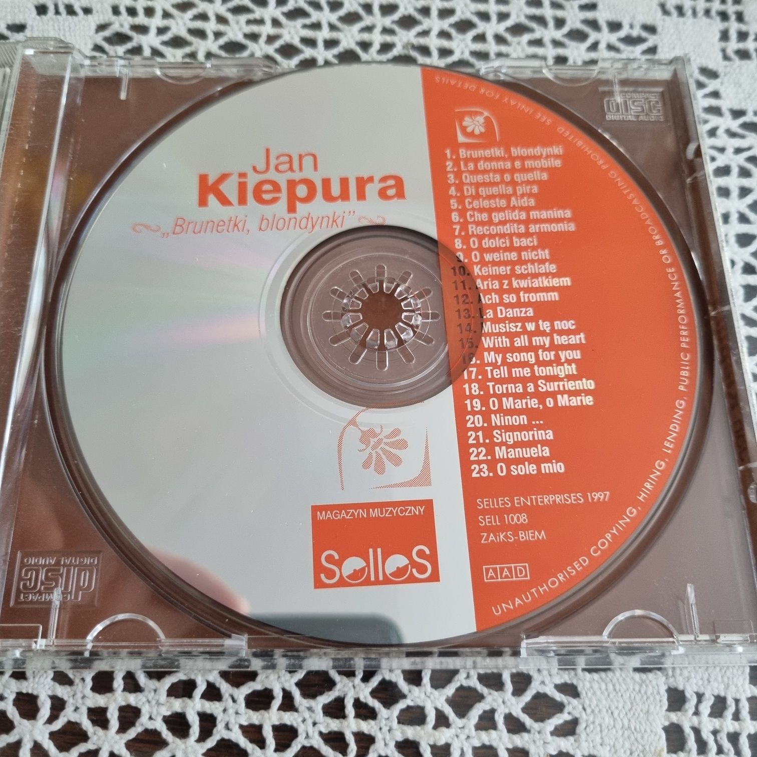 CD Jan Kiepura ,,Brunetki, blondynki" 1997 oryginał