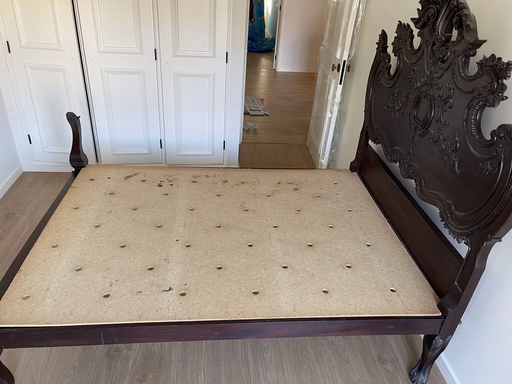 Cama de casal antiga vintage 140 cm largura