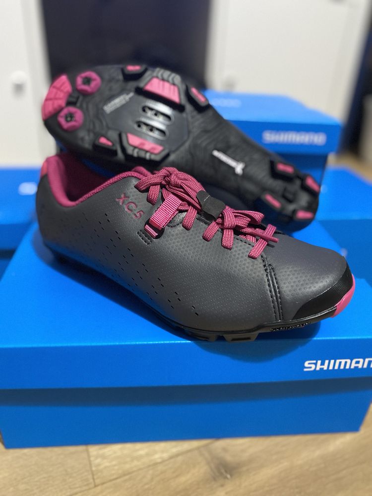 Nowe damskie gravel buty SPD Shimano XC5 Michelin Carbon 40