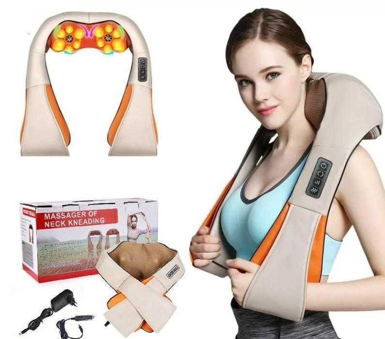 АКЦІЯ! Роликовий масажер MASSAGER OF NECK KNEADING для шиї та спини