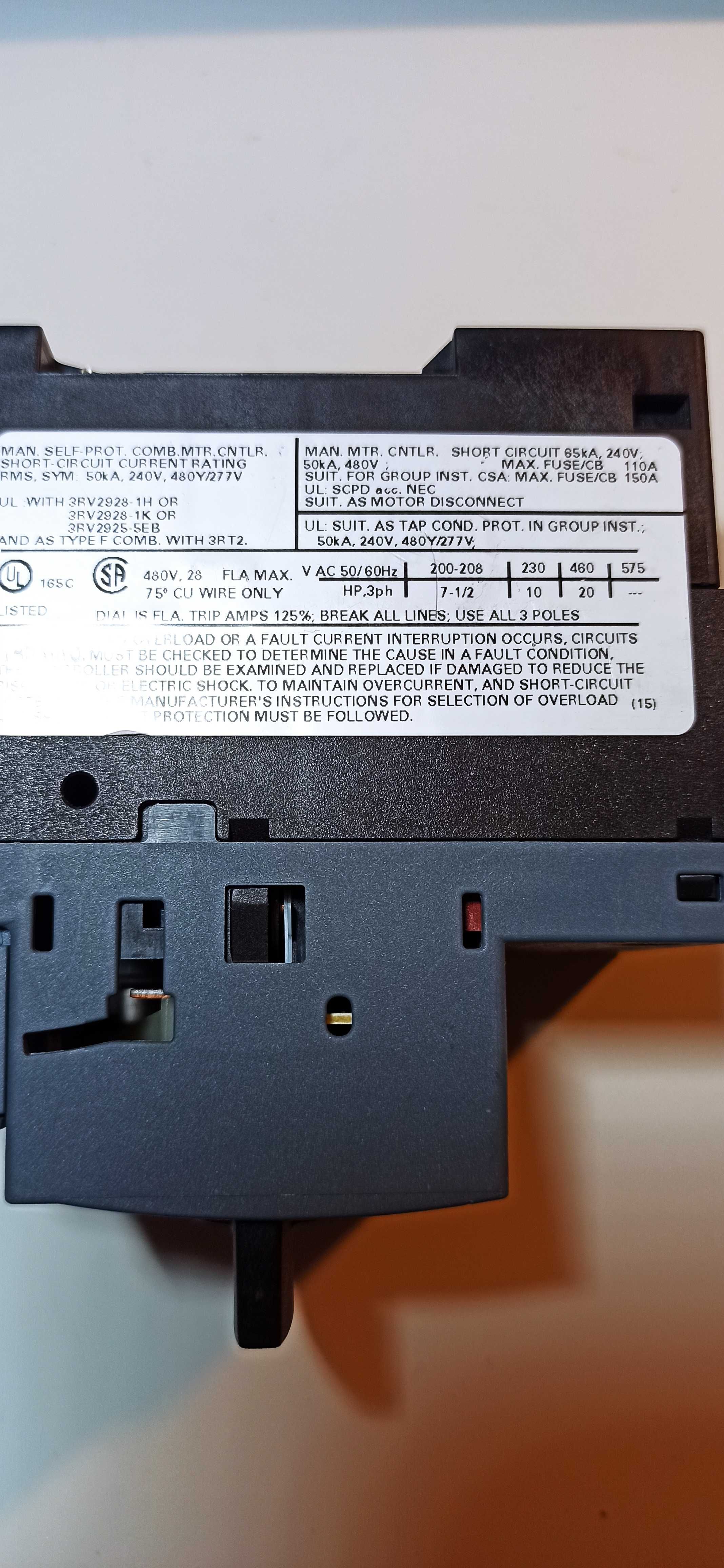 Wyłącznik nadprądowy silnikowy Siemens SIRIUS 3RV2021-4NA10 23A-28A