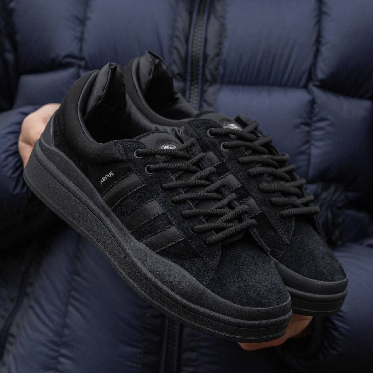 Мужские кроссовки Adidas Campus x Bad Bunny 
All Black