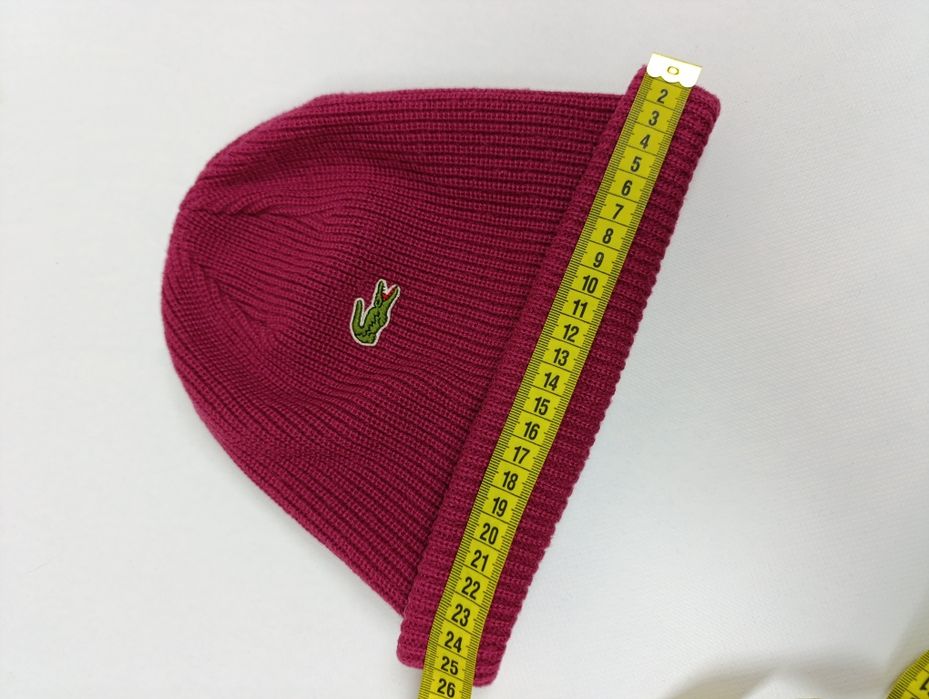 Винтажная шапка бини lacoste beanie hat