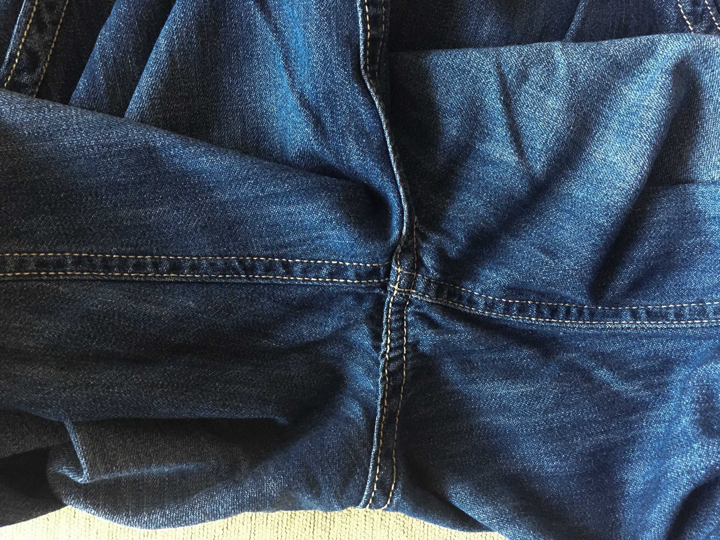 H&M Divided dżinsy spodnie niebieskie M guma sznurek w pasie