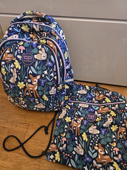 Plecak 3-komorowy CoolPack Forest z sarenką + worek na buty