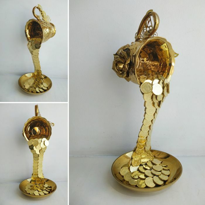 Топіарій кавове дерево паряща чашка кавова новий рік ялинка монети ка