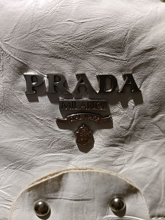 Torebka listonoszka biała Prada Milano