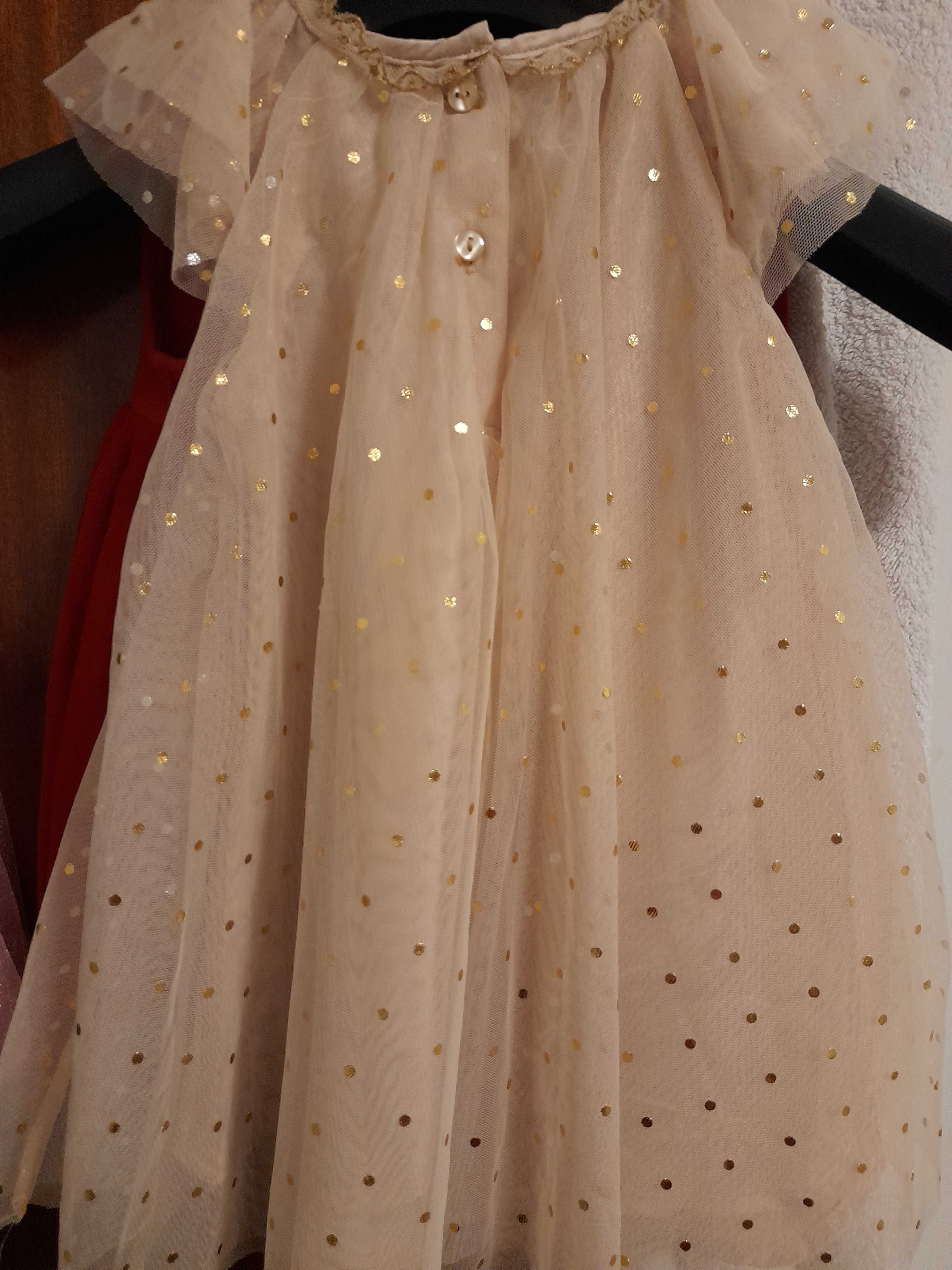 Vestido dourado 6 meses