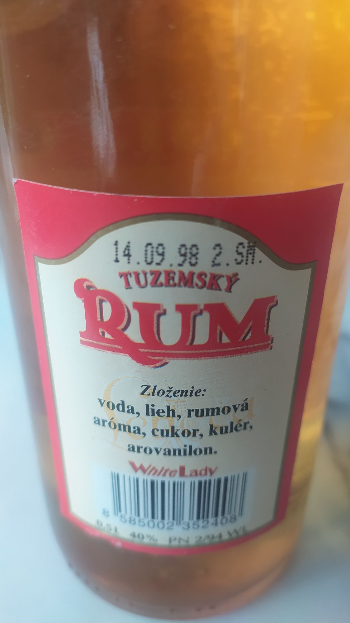 Czeski Rum Tuzemsky, 1998 r.