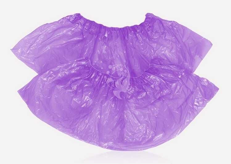 Одноразові бахіли 40х14 см 3 г (100 шт./пач) фіолет/рожев/зелені/жовті