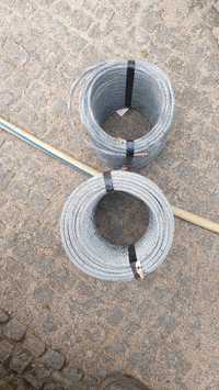 2 bobines de cabo de aço 8 mm.