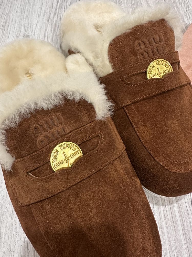 Miu miu klapki buty ocieplane