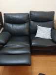 Sofa de pele  preto