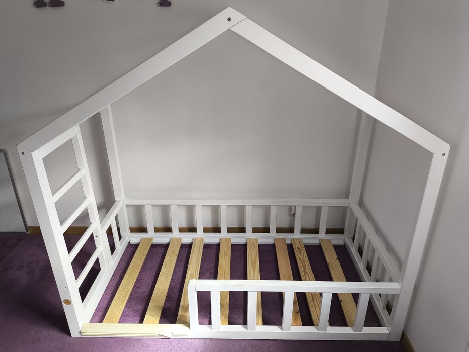 Łóżeczko domek Scandi HOME Beds For Kids 160x80 Białe.