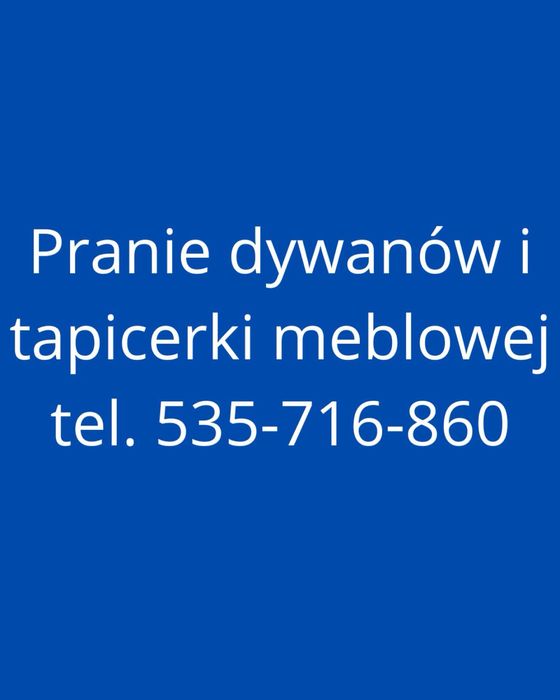 Pranie czyszczenie tapicerki kanapy dywanów materacy wykładziny