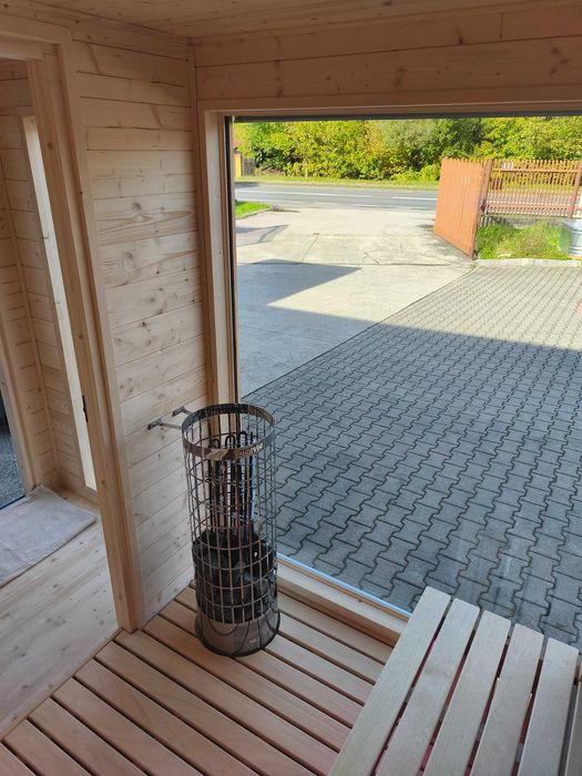Sauna z przedsionkiem 6-osobowa, piec 9kW, sterowanie WIFI, PREMIUM