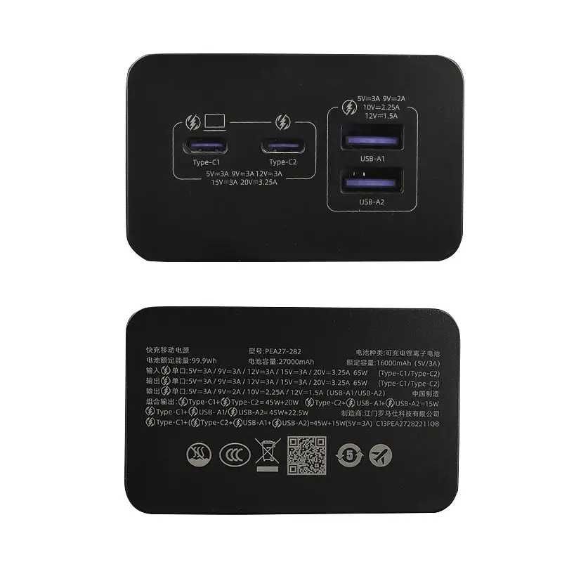 Зовнішній акумулятор Romoss PEA27S Pro 65 W 27000 mAh Black