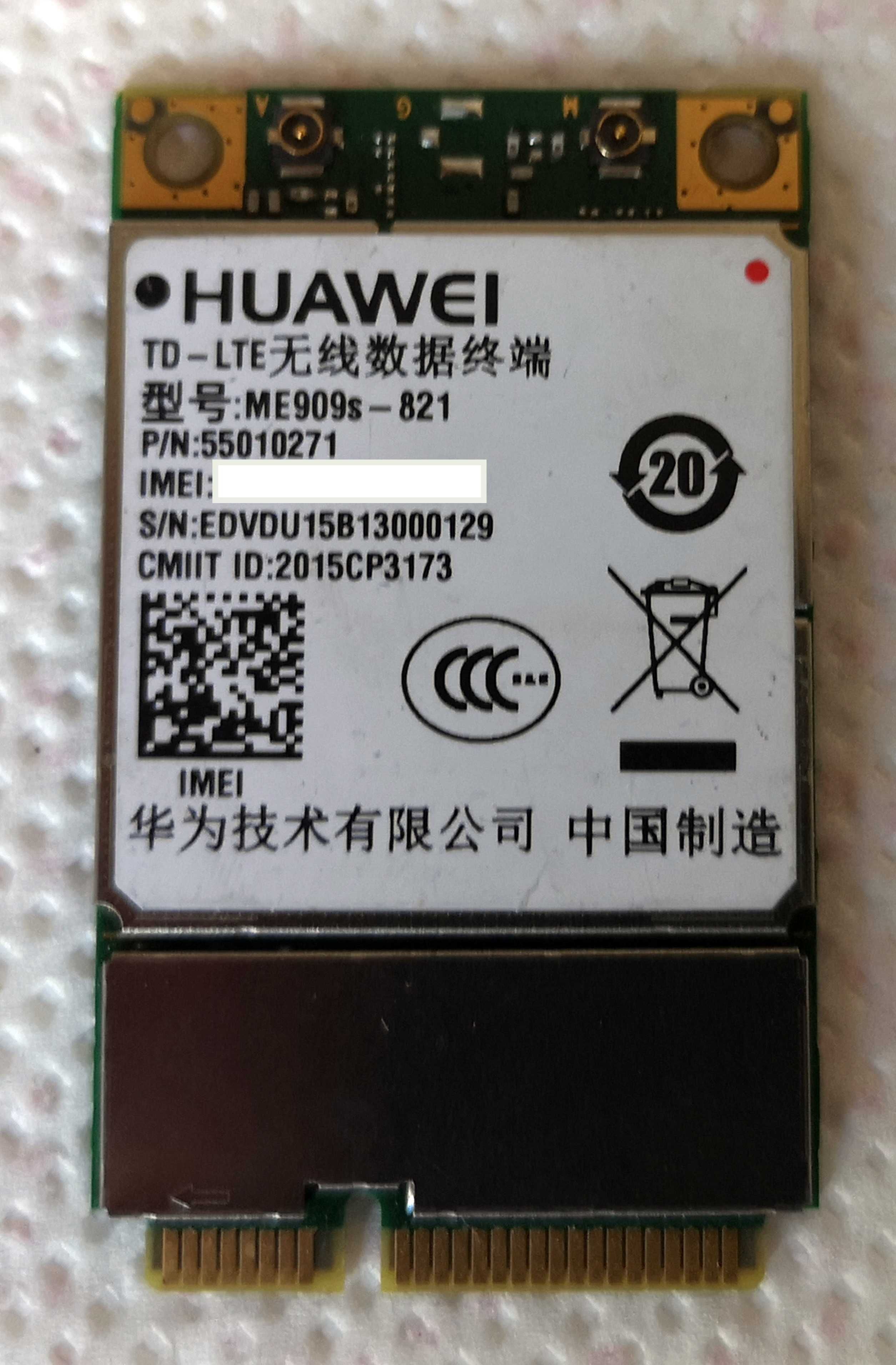 Мультидіапазонний модуль Huawei ME909s-821 Mini PCI-e 3G/4G модуль LTE